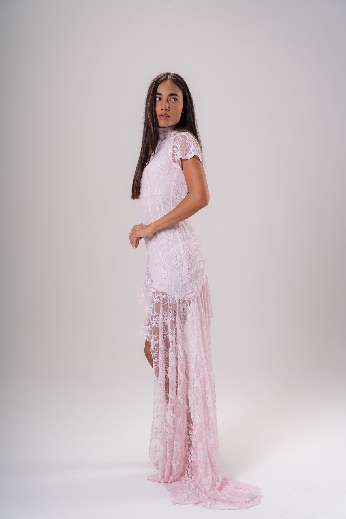 Asymmetric Lace Dress