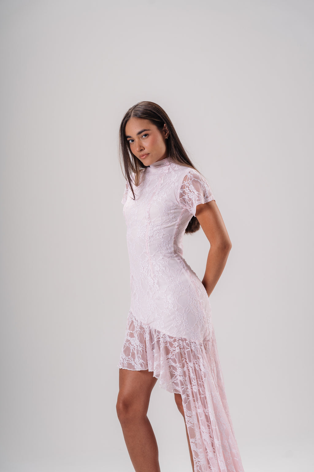 Asymmetric Lace Dress