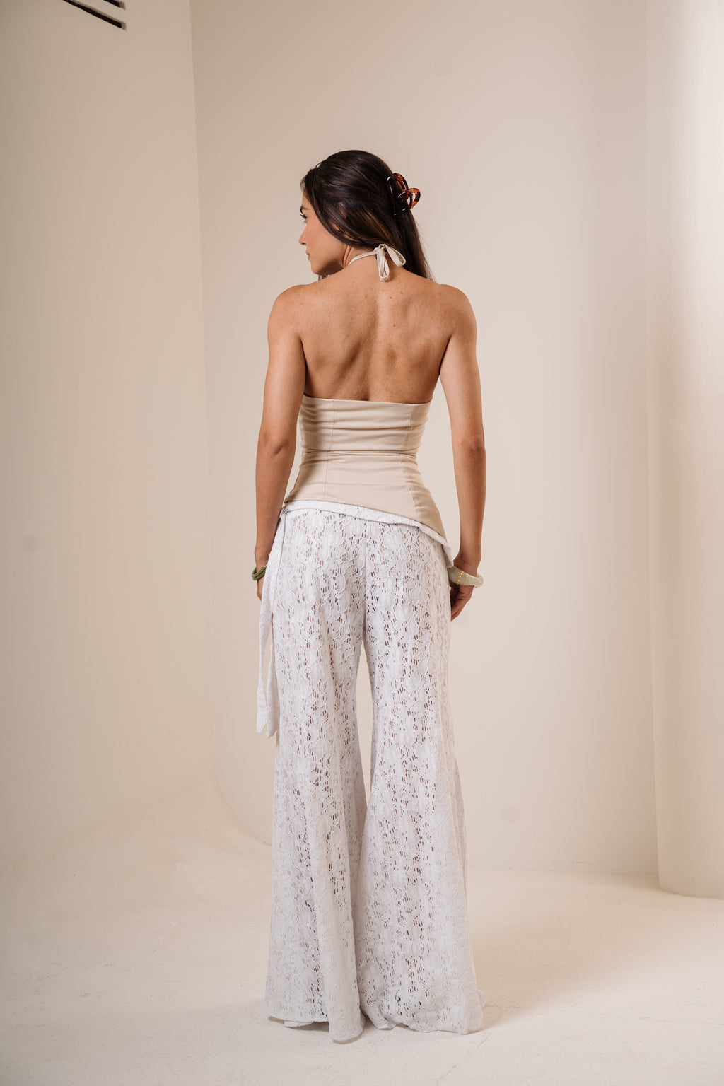 Lace flared pants