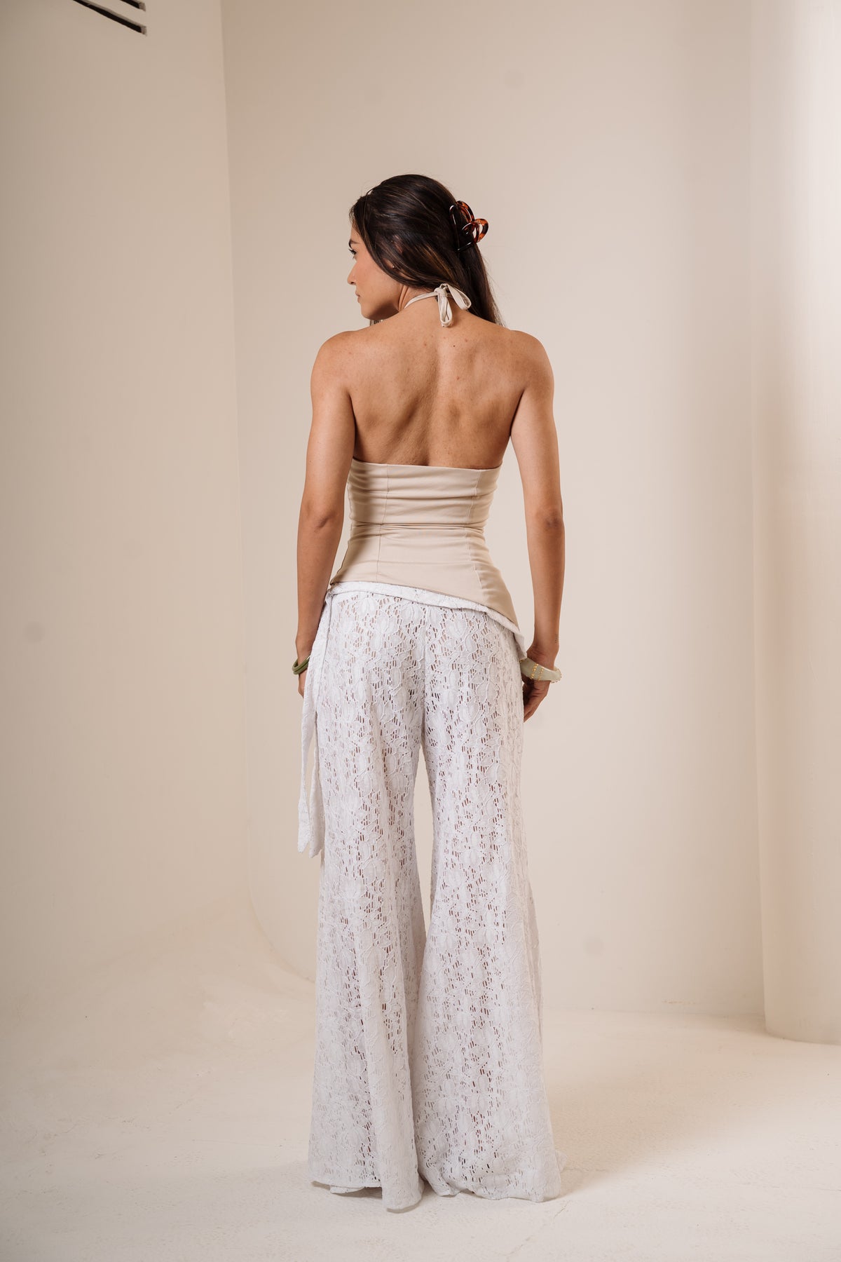 Lace flared pants