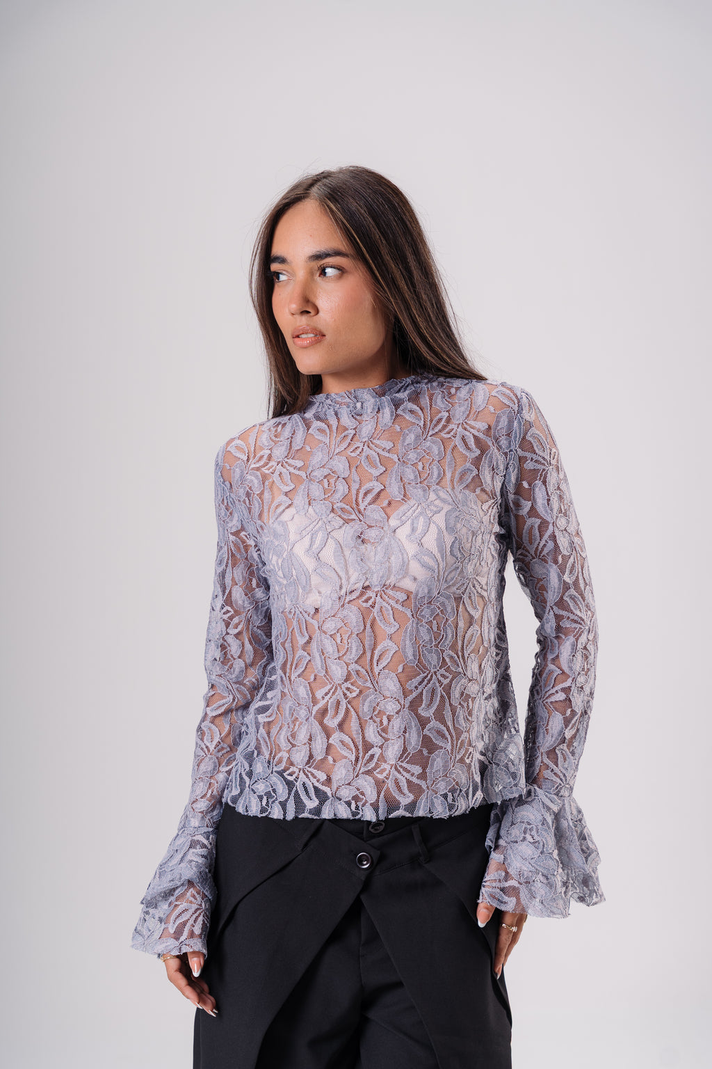 Ruffled lace top