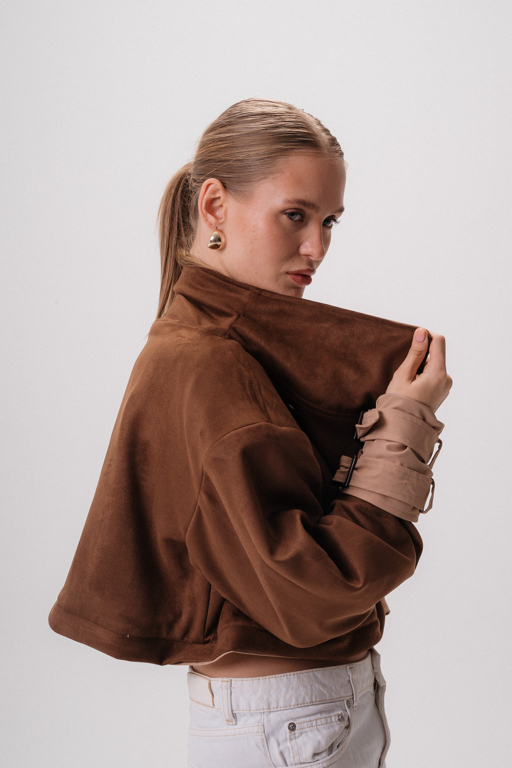 Reversible Gabardine & Suede Trench Coat
