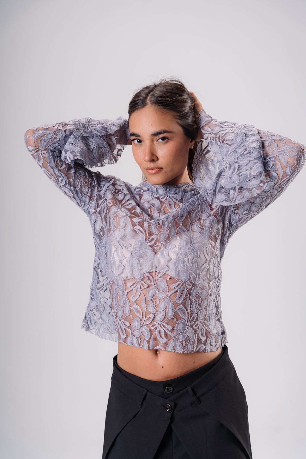 Ruffled lace top