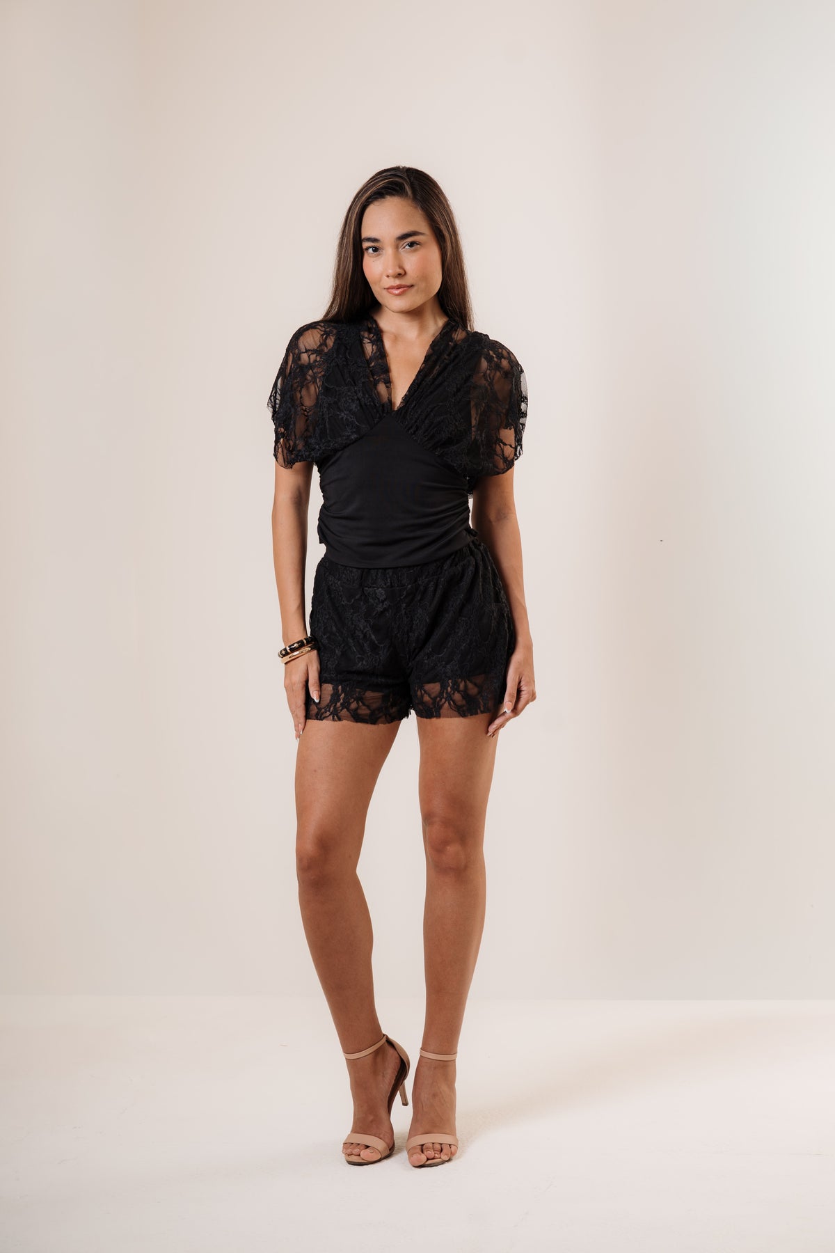Lace overlay top