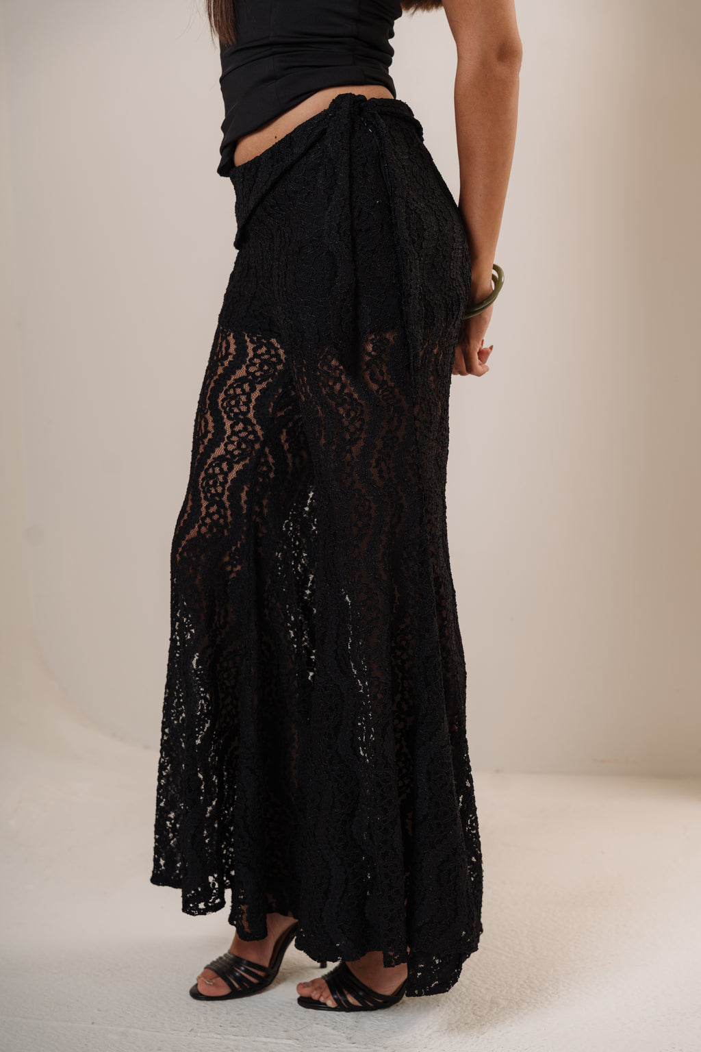 Lace flared pants