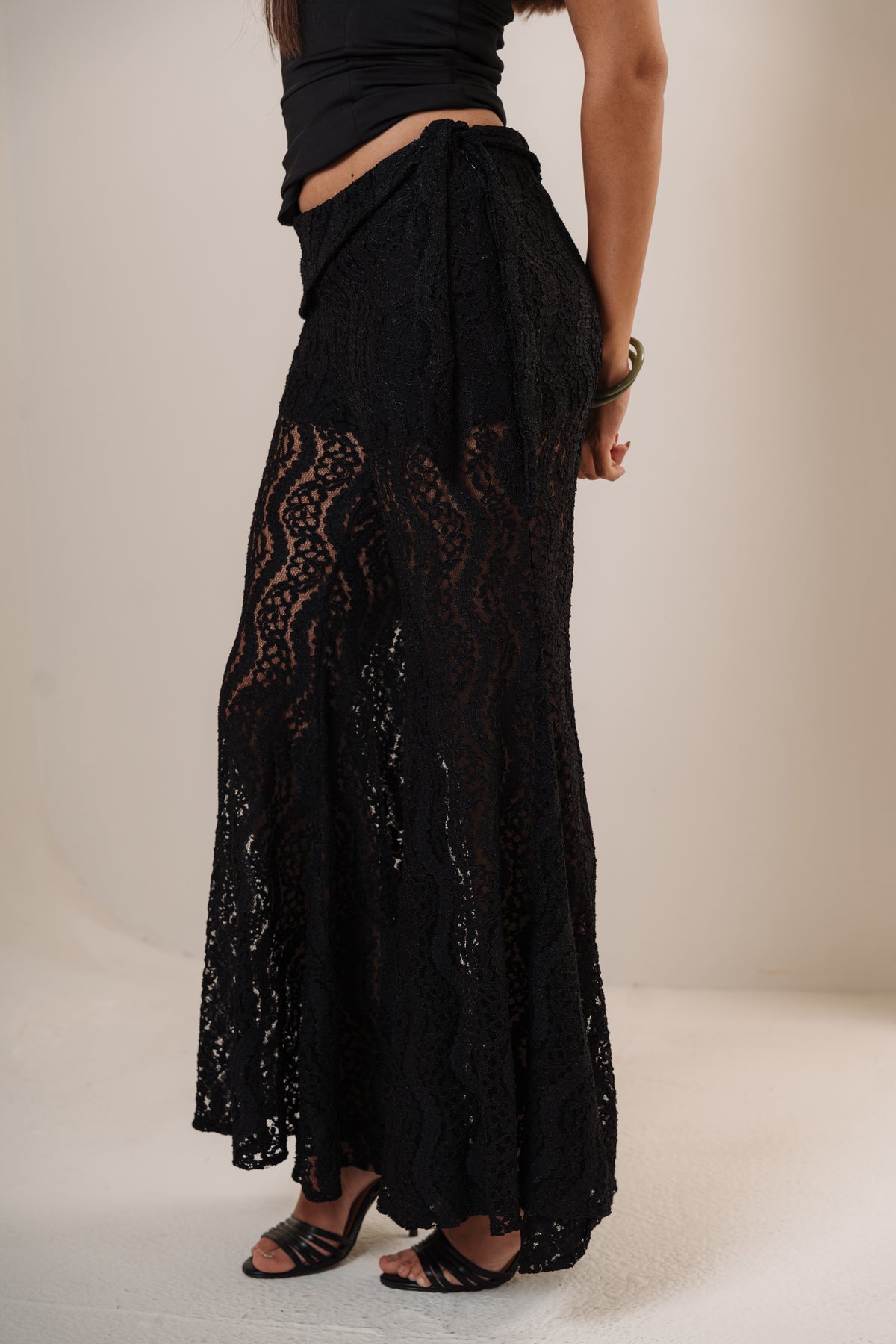 Lace flared pants