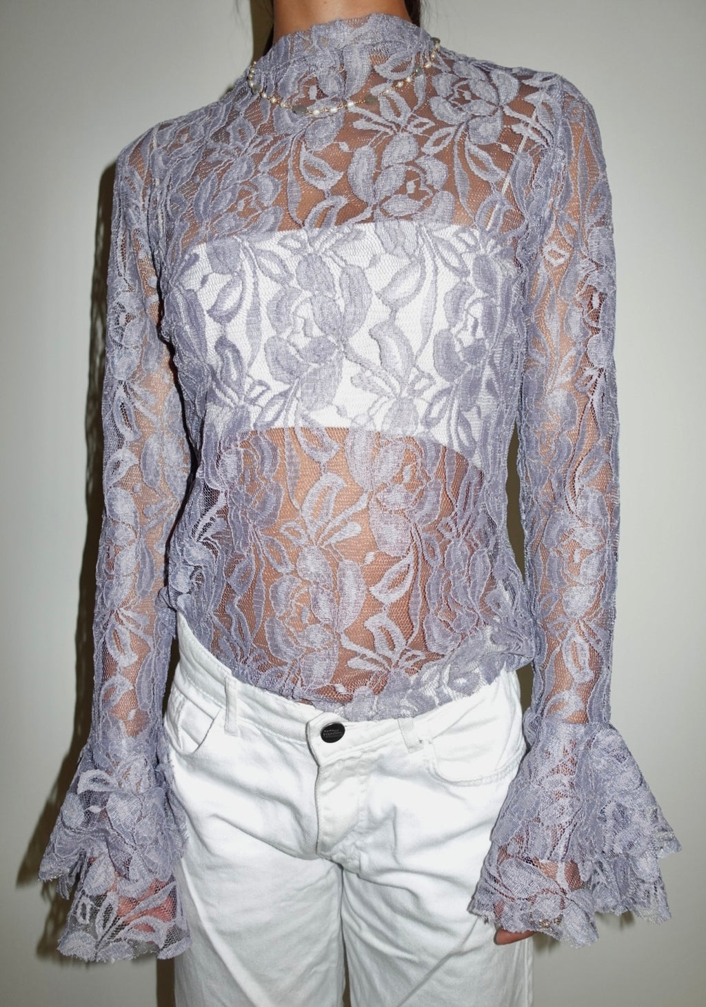 Ruffled lace top