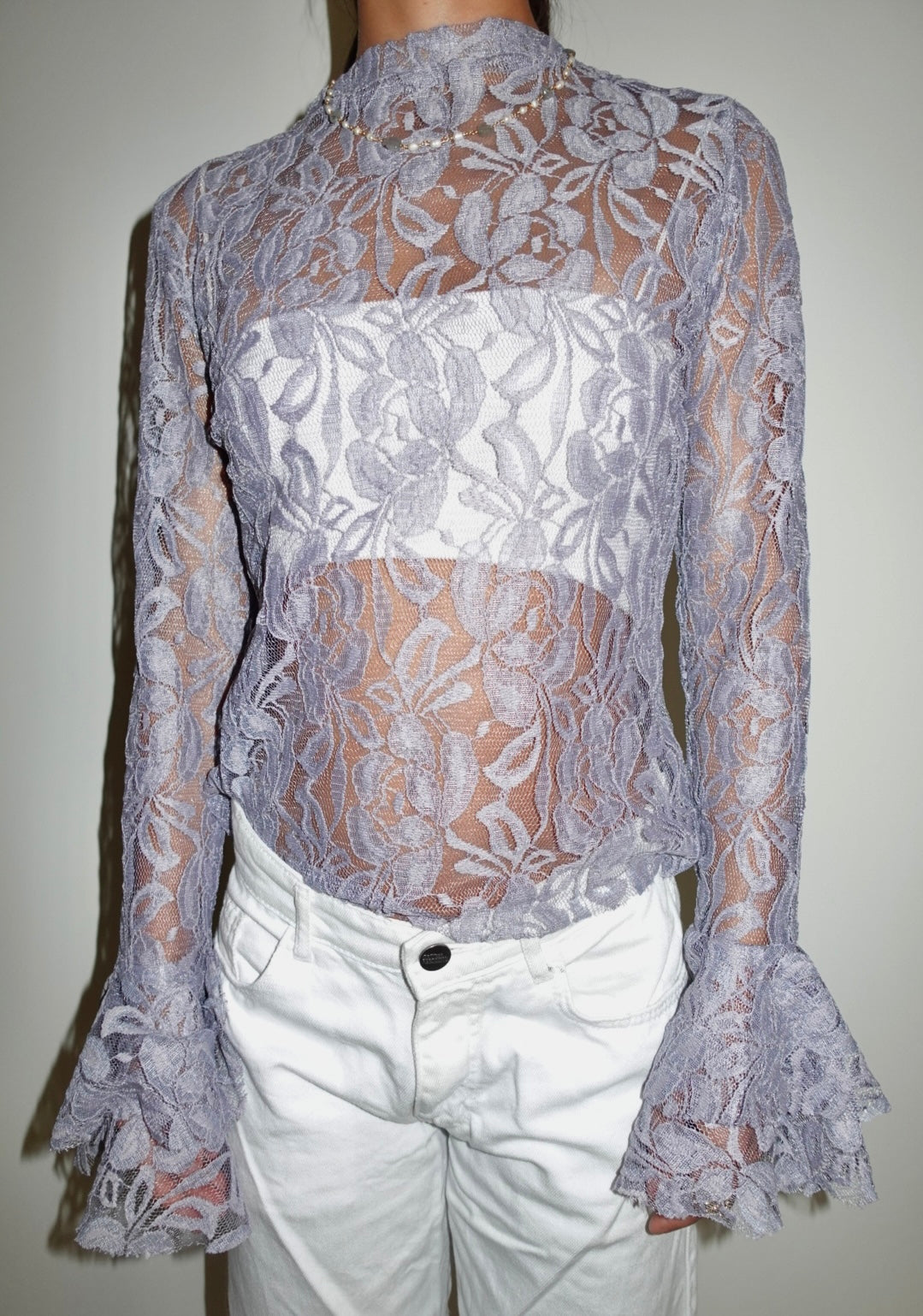 Ruffled lace top