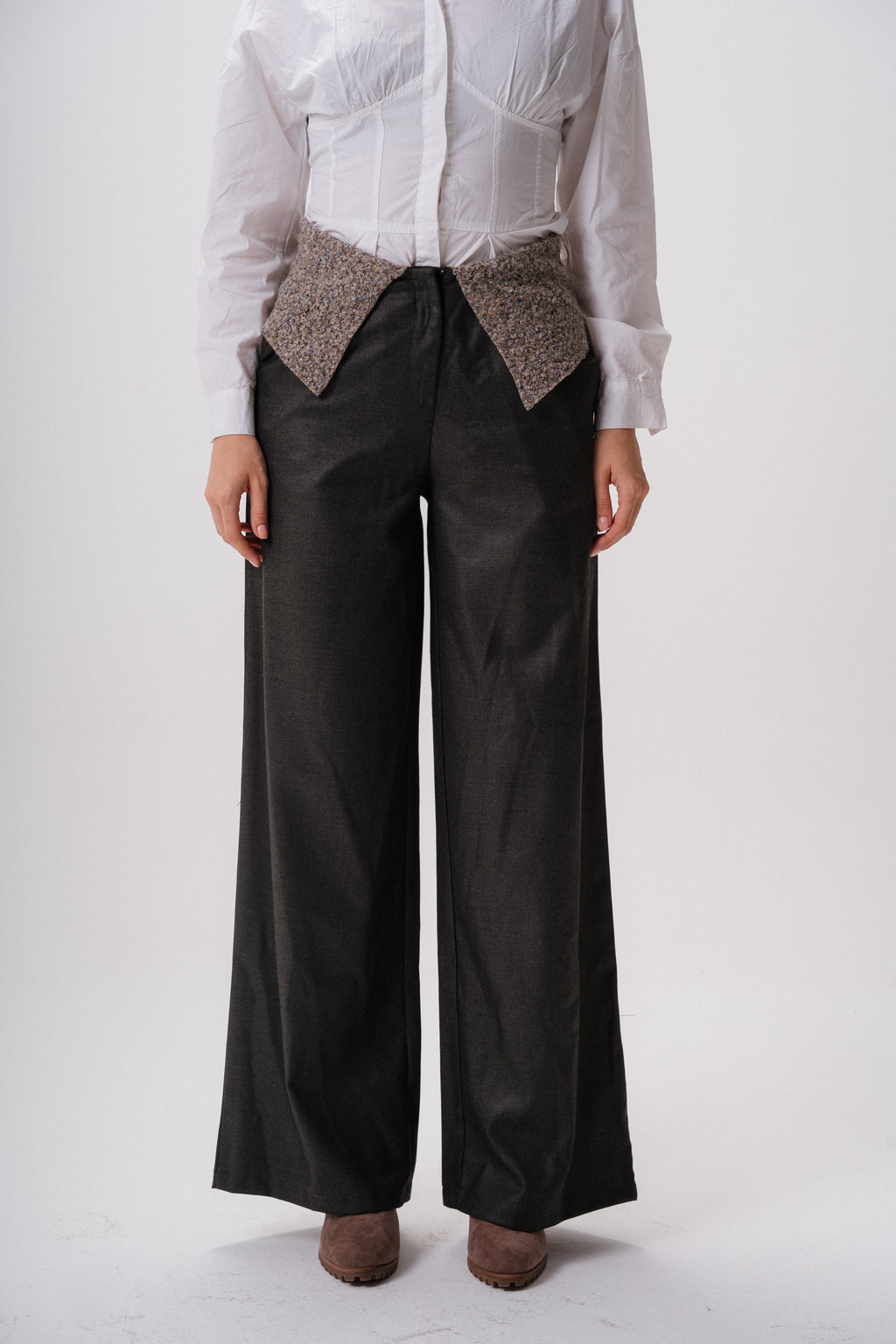 furry tailored pants