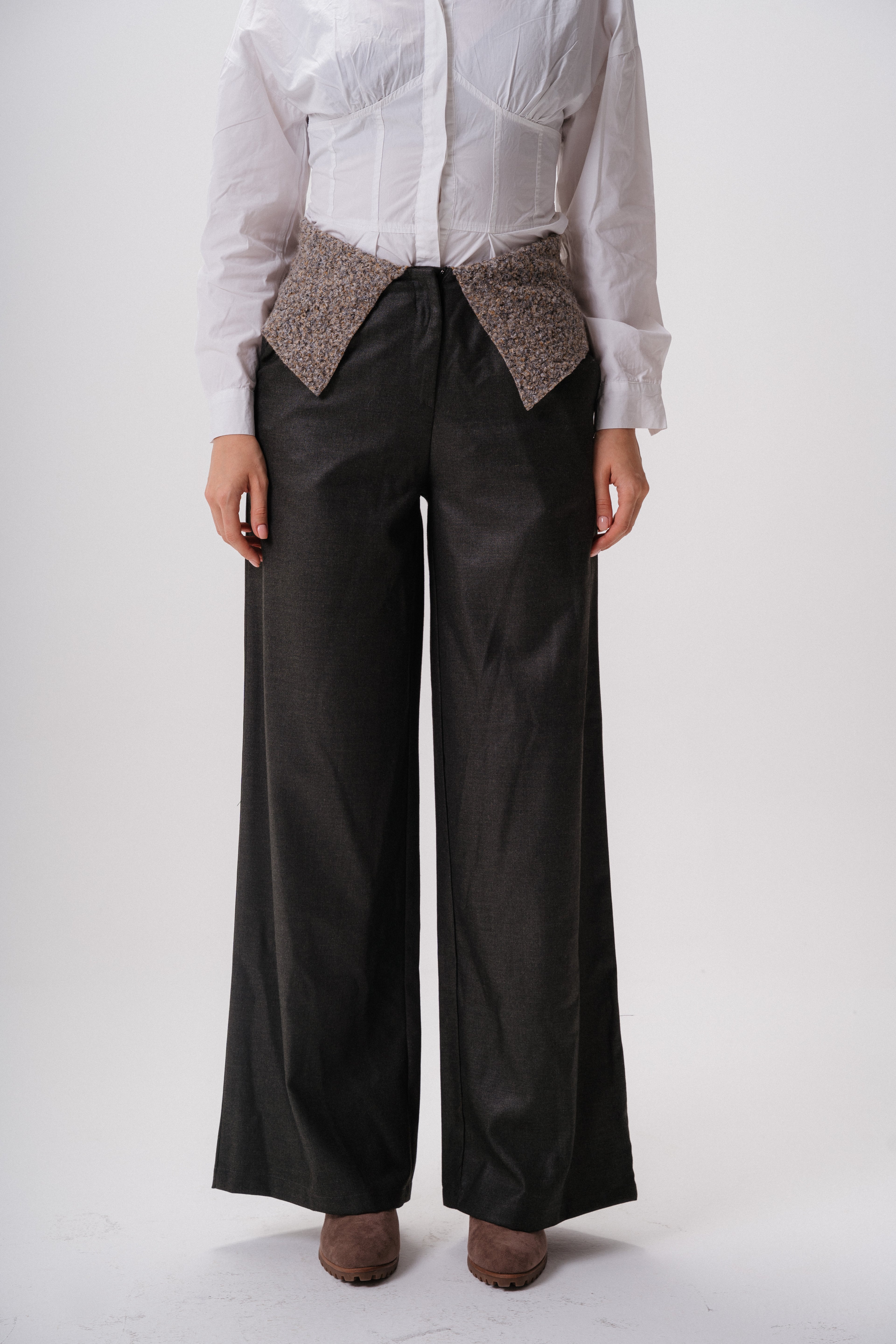 furry tailored pants