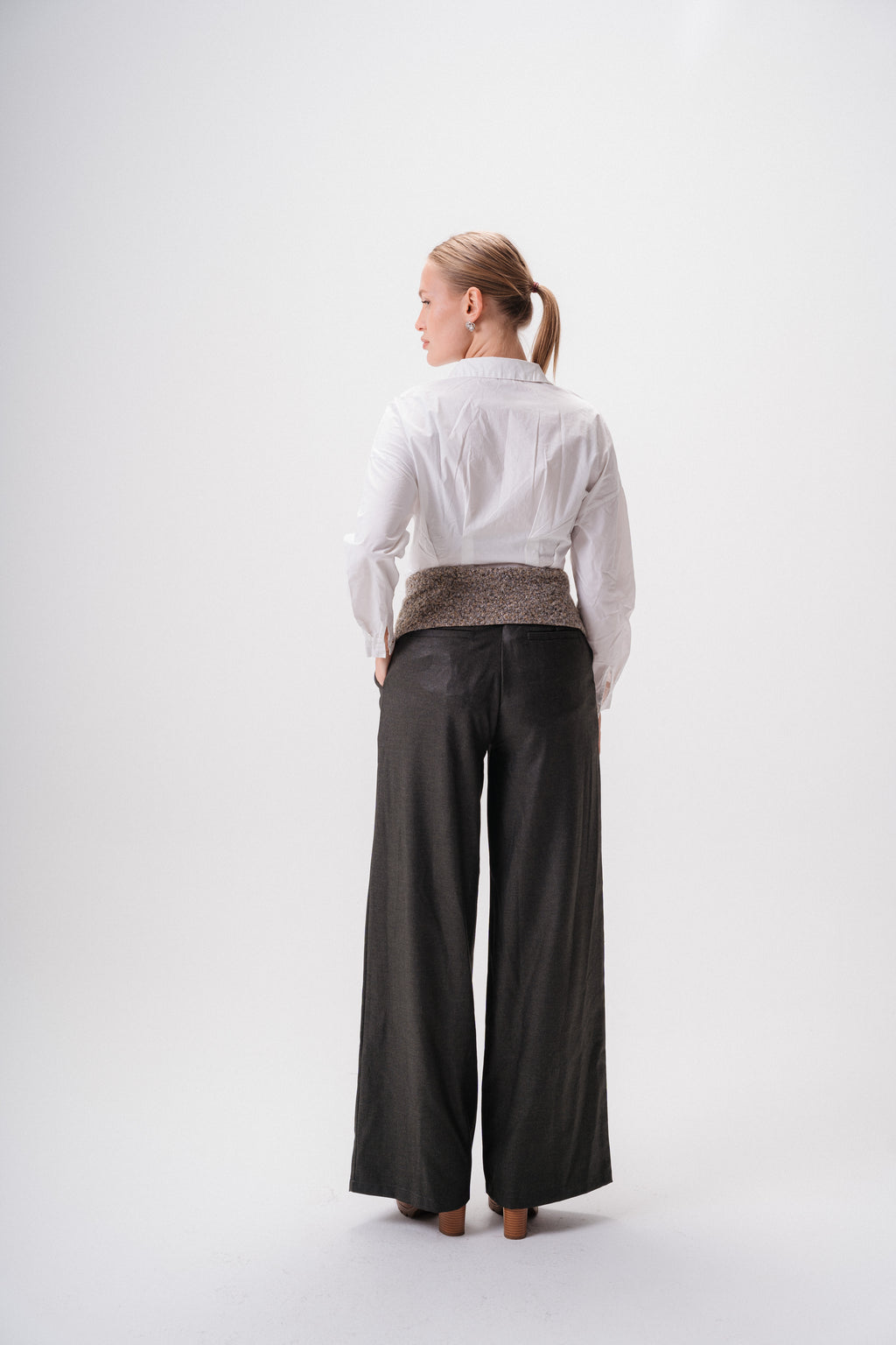 furry tailored pants
