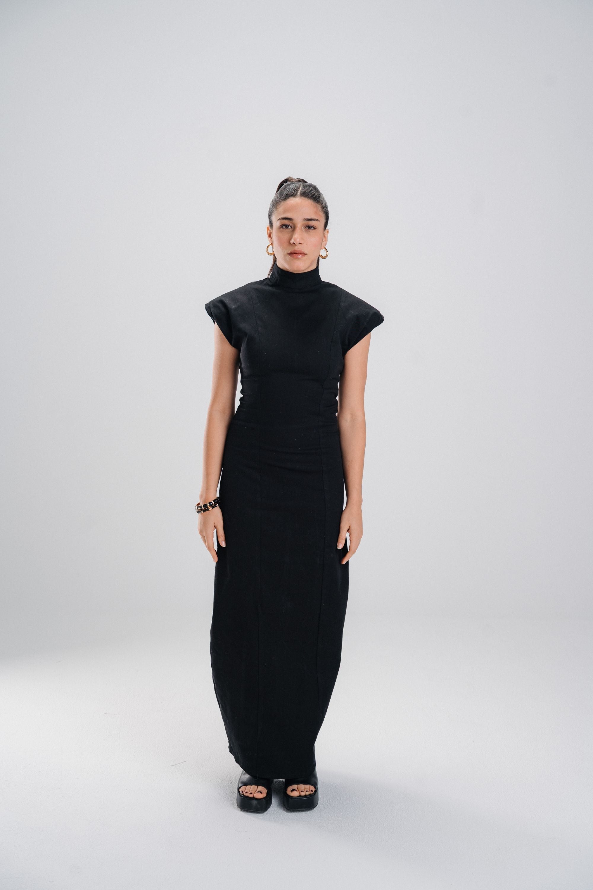 The Black Sculpted Dress
