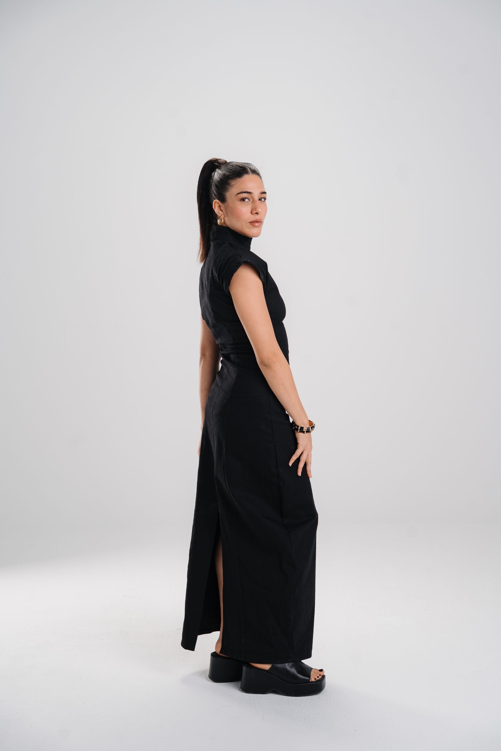 The Black Sculpted Dress