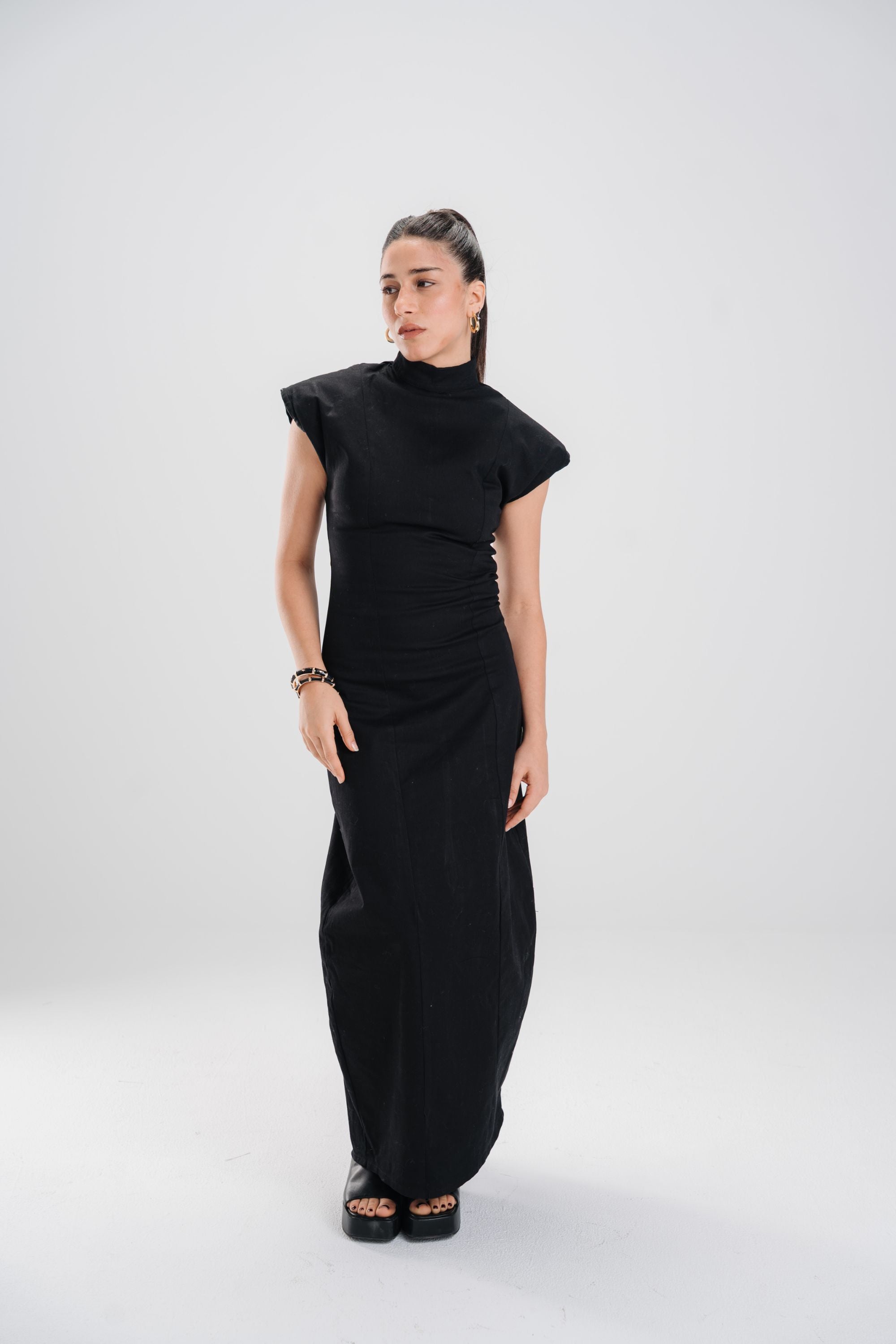 The Black Sculpted Dress