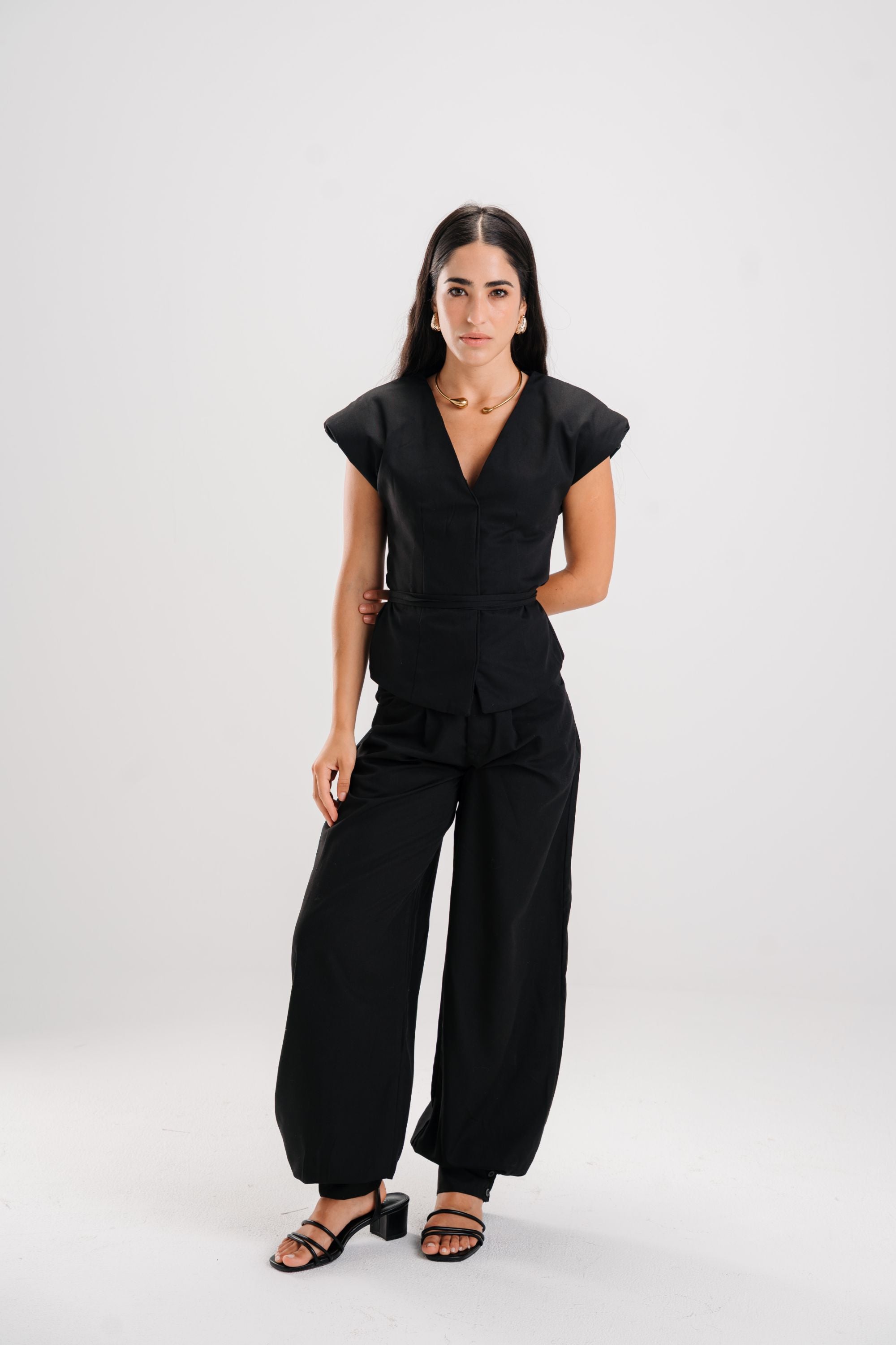 The black vest suit
