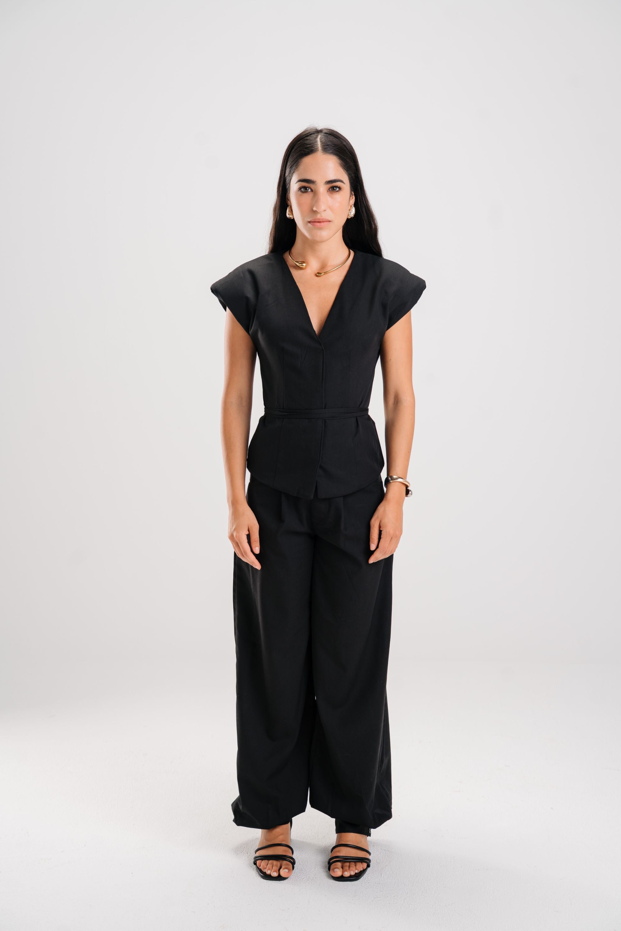 The black vest suit