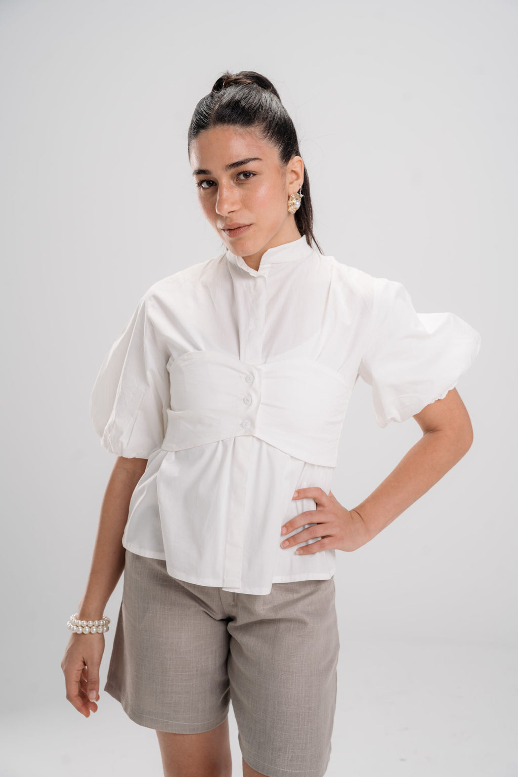 The poplin puff top