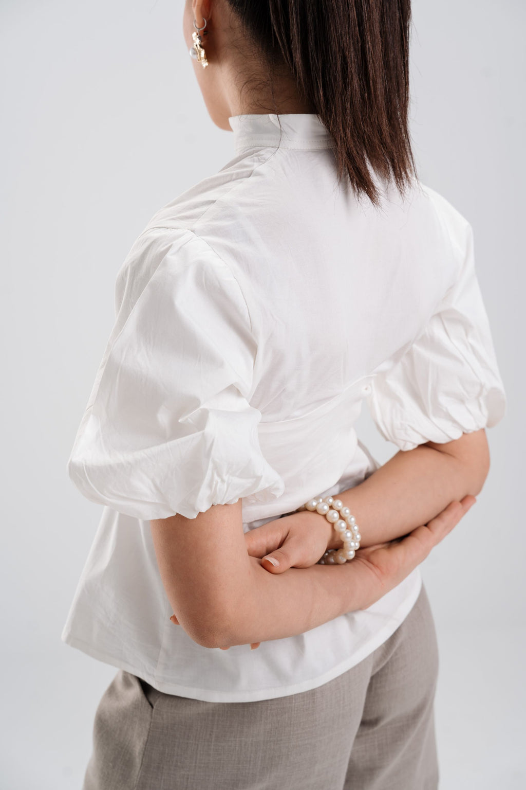 The poplin puff top